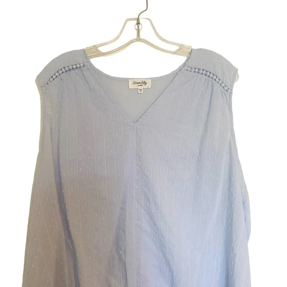 Siren Lily sleeveless Top Women Size 2X Summer Coastal - Picture 4 of 8
